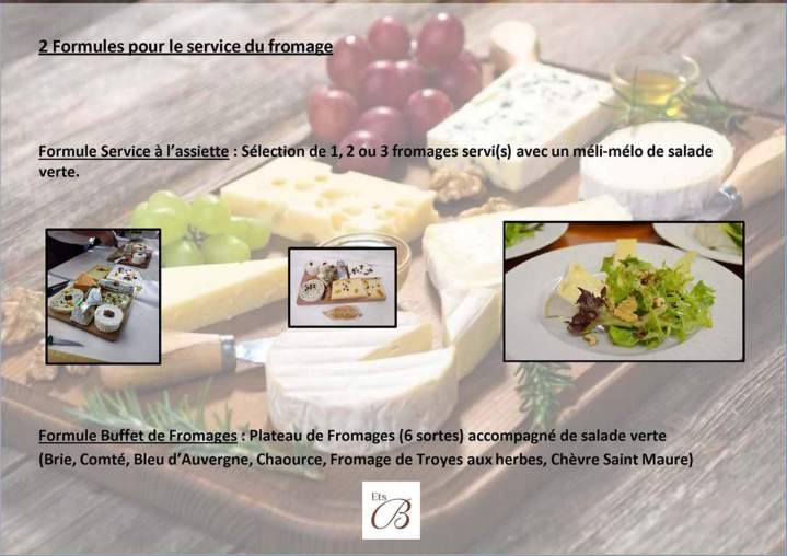 Menu service fromage mariage Arcis-sur-Aube