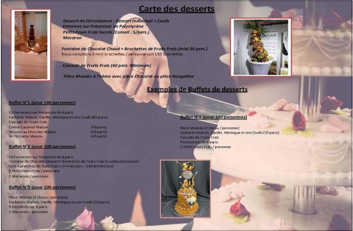 Carte dessert mariage Arcis-sur-Aube