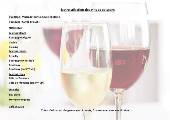 Carte vins et boissons mariage Arcis-sur-Aube
