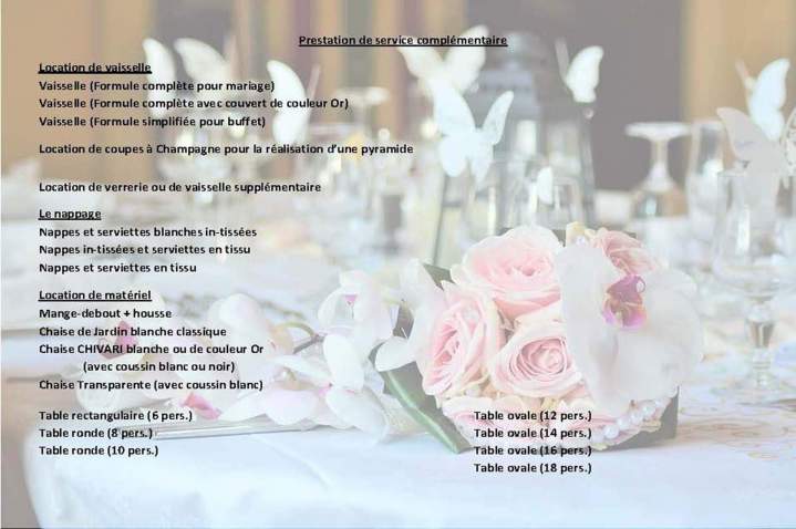 Prestations complémentaires mariage Arcis-sur-Aube
