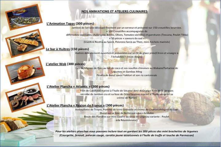 Atelier menu réception mariage Arcis-sur-Aube
