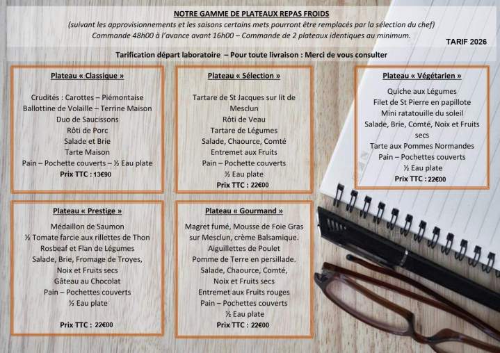Plateau repas froid Arcis-sur-Aube